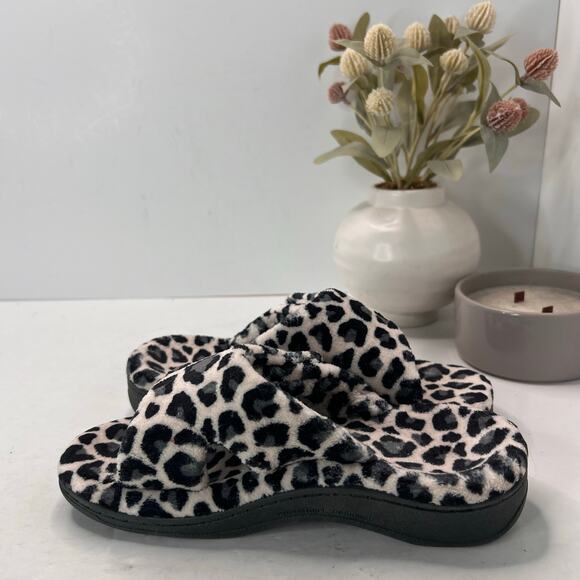 Vionic Relax II Slip On Leopard Print Slipper Pink/Gray Women 6M NWB - Picture 6 of 9